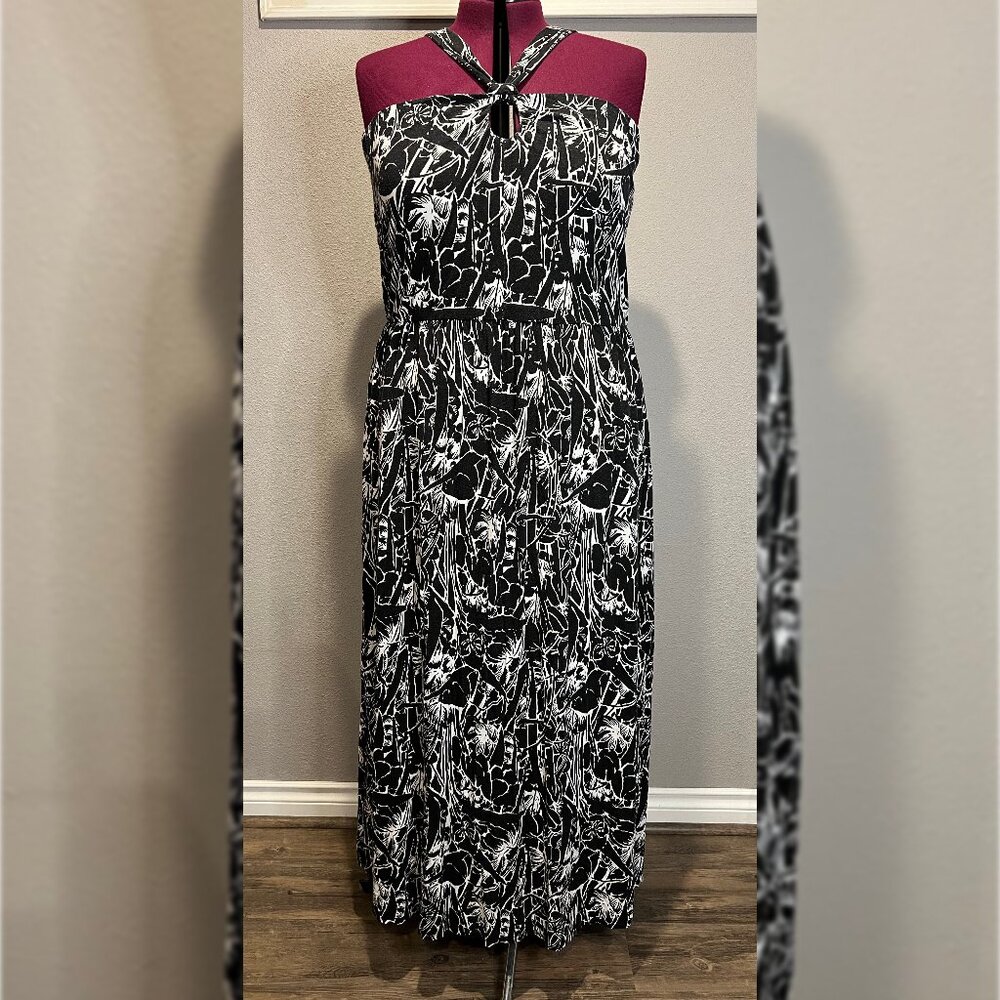 Lane Bryant Printed Halter Maxi Dress Size 22/24W